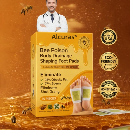 Alcuras® Bee Venom Lymphatic Drainage & Slimming Foot Patches 🌿👣