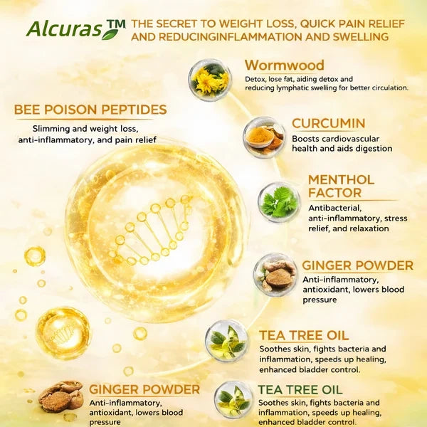 Alcuras® Bee Venom Lymphatic Drainage & Slimming Foot Patches 🌿👣