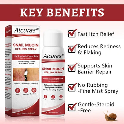 Alcuras® Snail Mucin Healing Spray – Relief for Sensitive & Flare-Up Skin