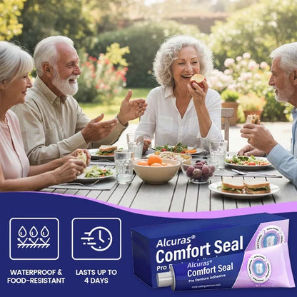 🔥 LIMITED SPECIAL OFFER 🔥 Alcuras® Comfort Seal Pro Denture Adhesive🦷💜FDA Certified (Clinically Proven 96- Hour Lock Hold for Secure, Comfortable & Zinc-Free Denture Fit)