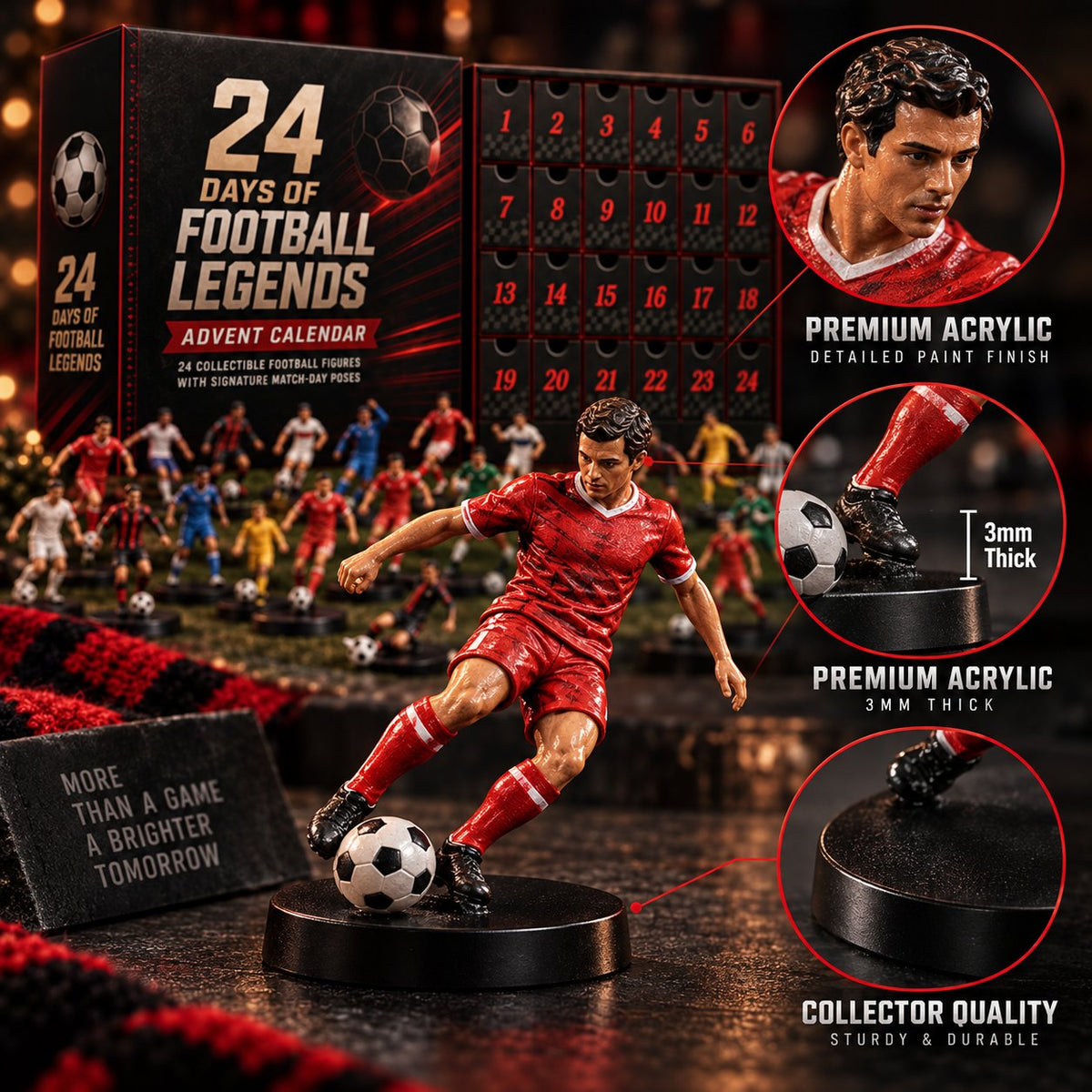 🎅50% Off Christmas Pre-Sale🔥24 Days of Football Legends Advent Calendar | 24 Collectible Player Figures